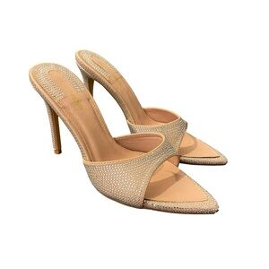 Fashion Nova Sparkling Heels Size 7.5